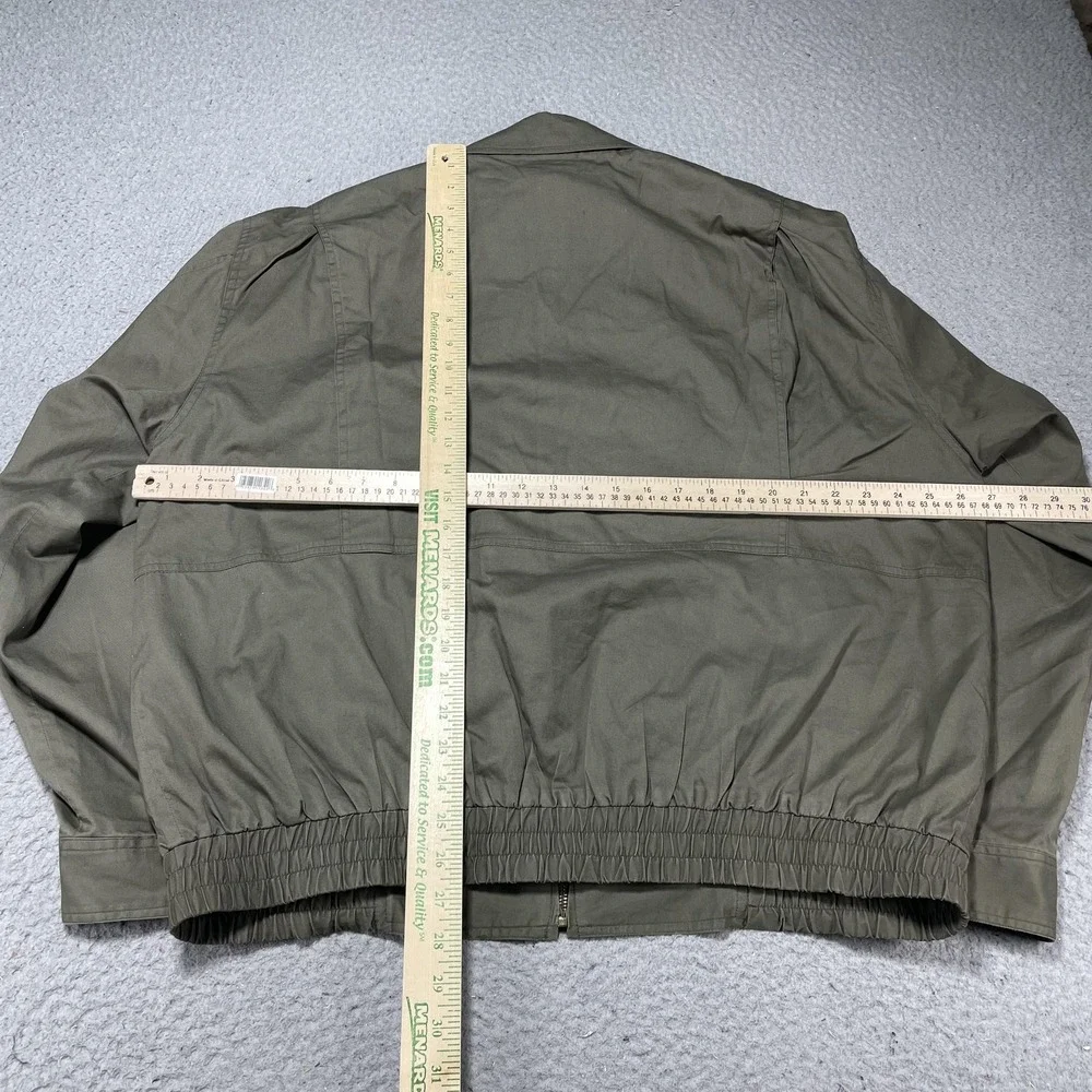 Madison Creek Outfitters Jacket Mens XL‎ Green Canvas Bomber Lined Zip Outdoor